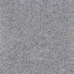 Close-up view of ECORE Athletic PlayGuard Rubber Tile - 2.5" Playground Flooring, featuring a gray, speckled surface with mixed light and dark gray spots for a textured appearance ideal for playgrounds.