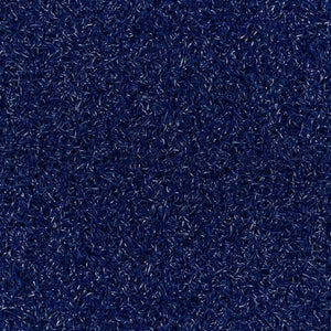 A close-up of ECORE RageTurf Rally Interlocking Tile by ECORE Athletic shows its densely packed, textured surface resembling numerous grains tightly arranged in deep navy blue.