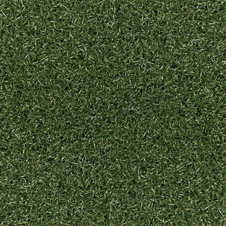 Close-up view of ECORE RageTurf dBTile - 2.5" Athletic Turf Tile by ECORE Athletic, featuring a dense green grass surface with short blades forming a uniform, textured natural pattern across the entire image.
