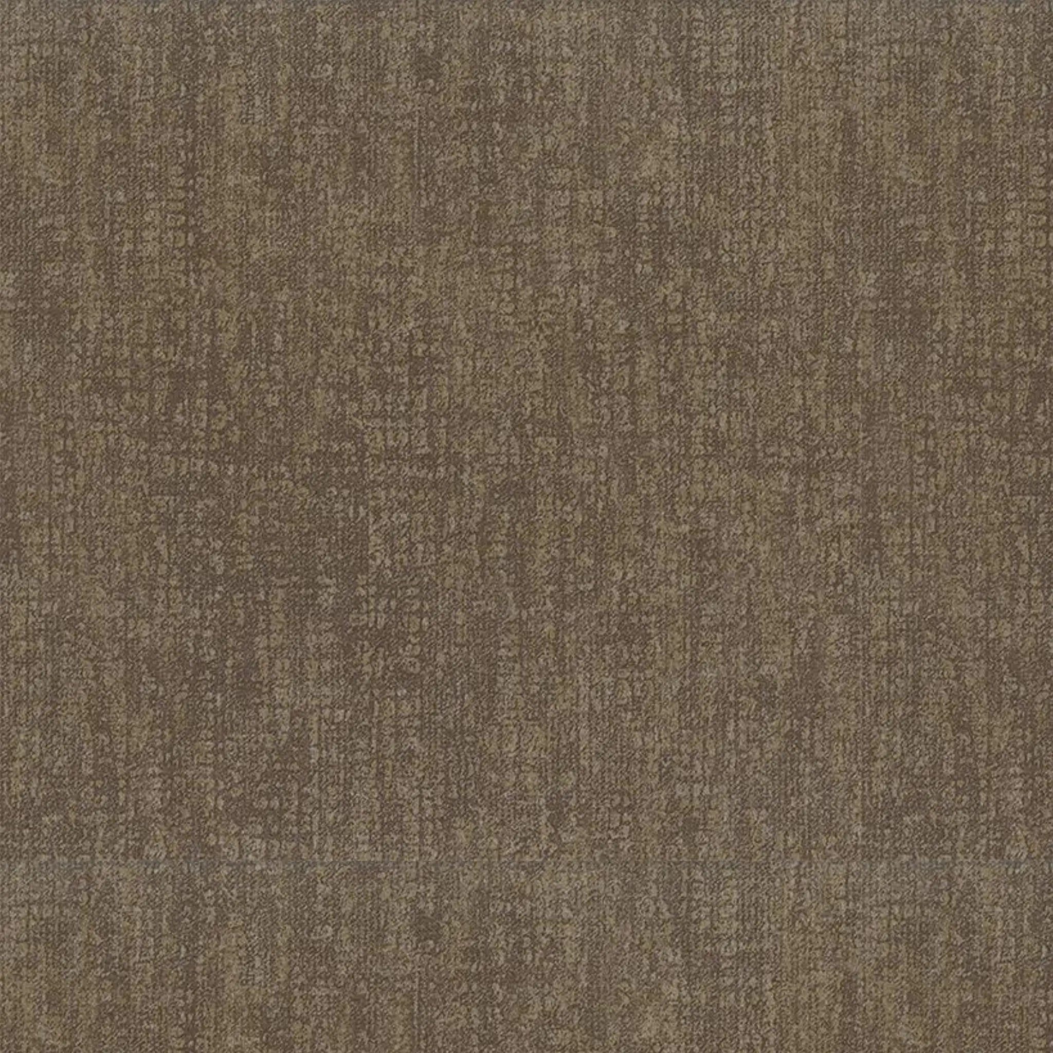 A close-up of ECORE Athletic's Restorative Motivate Laminate Roll 7mm Class 1 Flooring shows a brown textured surface with a subtle, mottled pattern and rustic variations in shade for a natural, woven look.