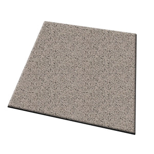 The ECORE Performance UltraTile - 1" Rubber Tile by ECORE Athletic, shown on a white background, is square with a speckled beige and gray surface, angled to highlight its texture and thickness.