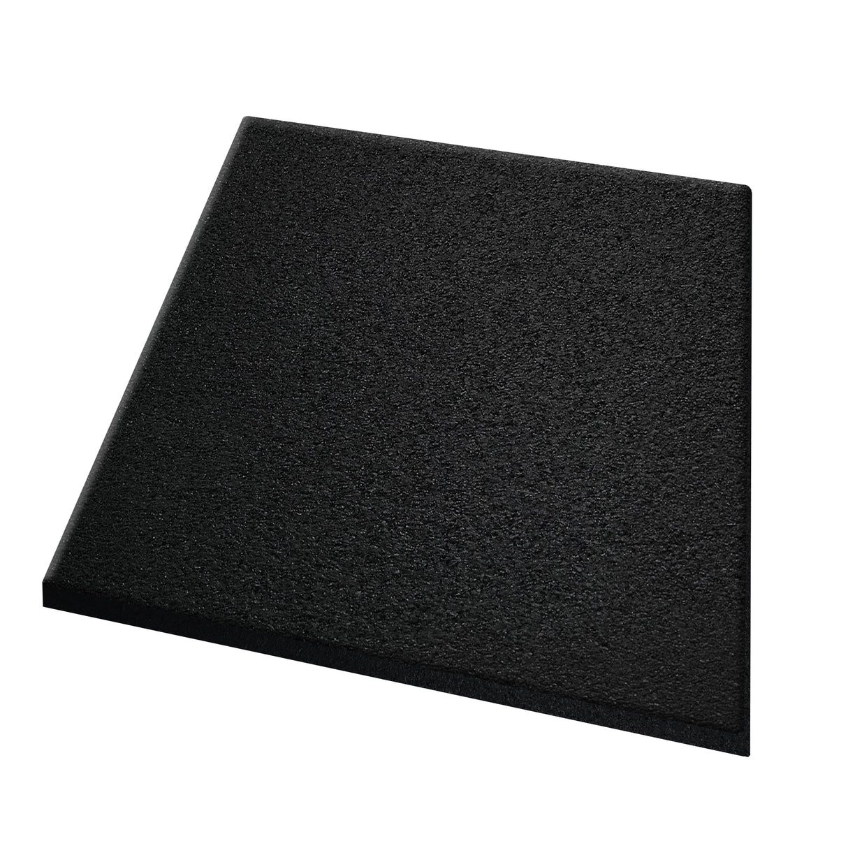 An ECORE Athletic Performance dBTile Rubber Tile (2.5" Acoustic Flooring) in black with a textured surface, photographed against a white background.
