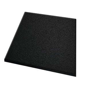 An ECORE Athletic Performance dBTile Rubber Tile (2.5" Acoustic Flooring) in black with a textured surface, photographed against a white background.