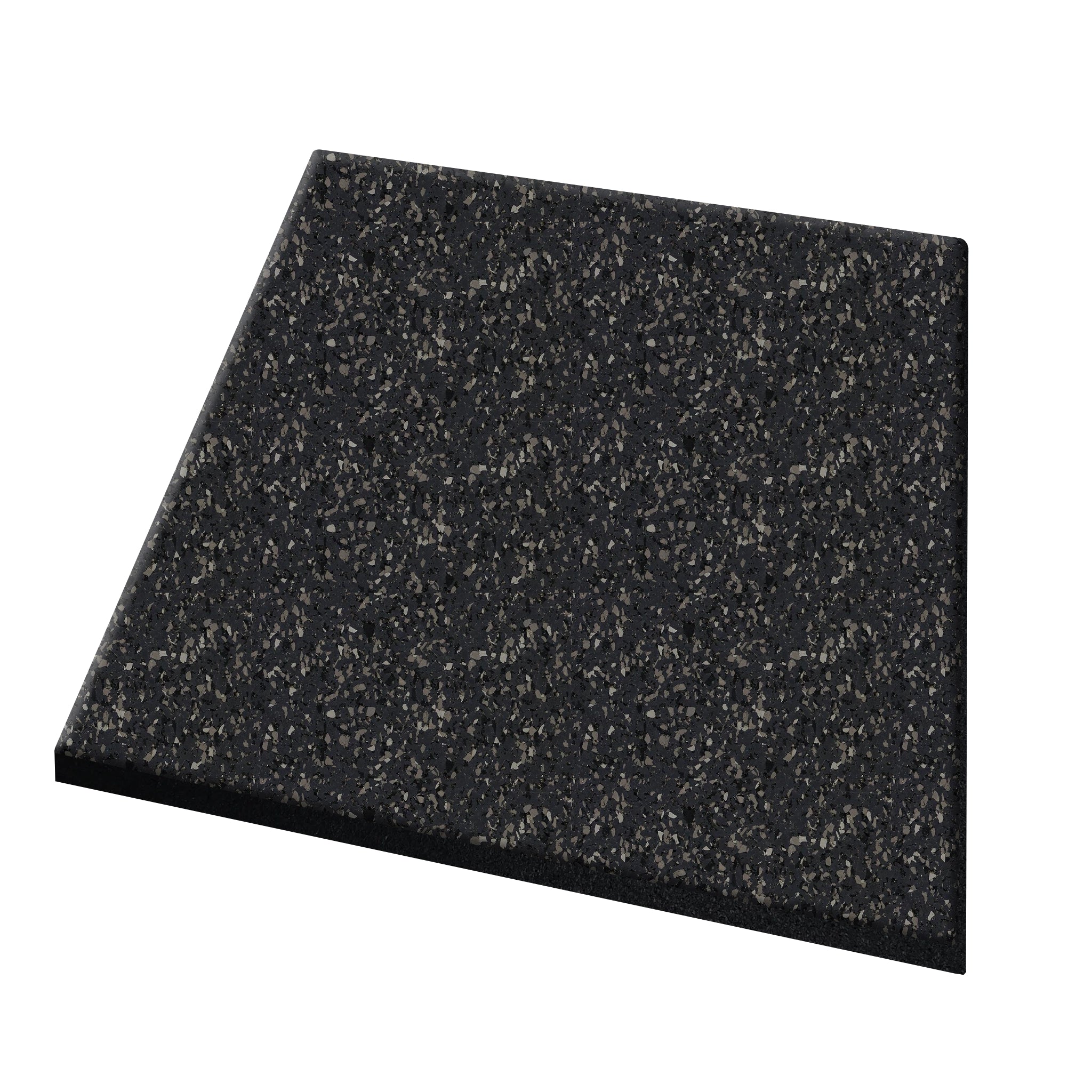 A rectangular ECORE Performance dBTile Rubber Tile - 2.5" Acoustic Flooring by ECORE Athletic is displayed on a white background.