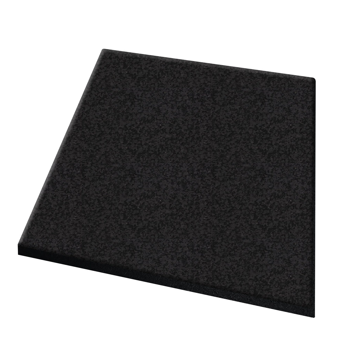 A single 2.5" ECORE Performance dBTile Rubber Tile by ECORE Athletic, rectangular and polished with a subtle speckled pattern, displayed against a white background.