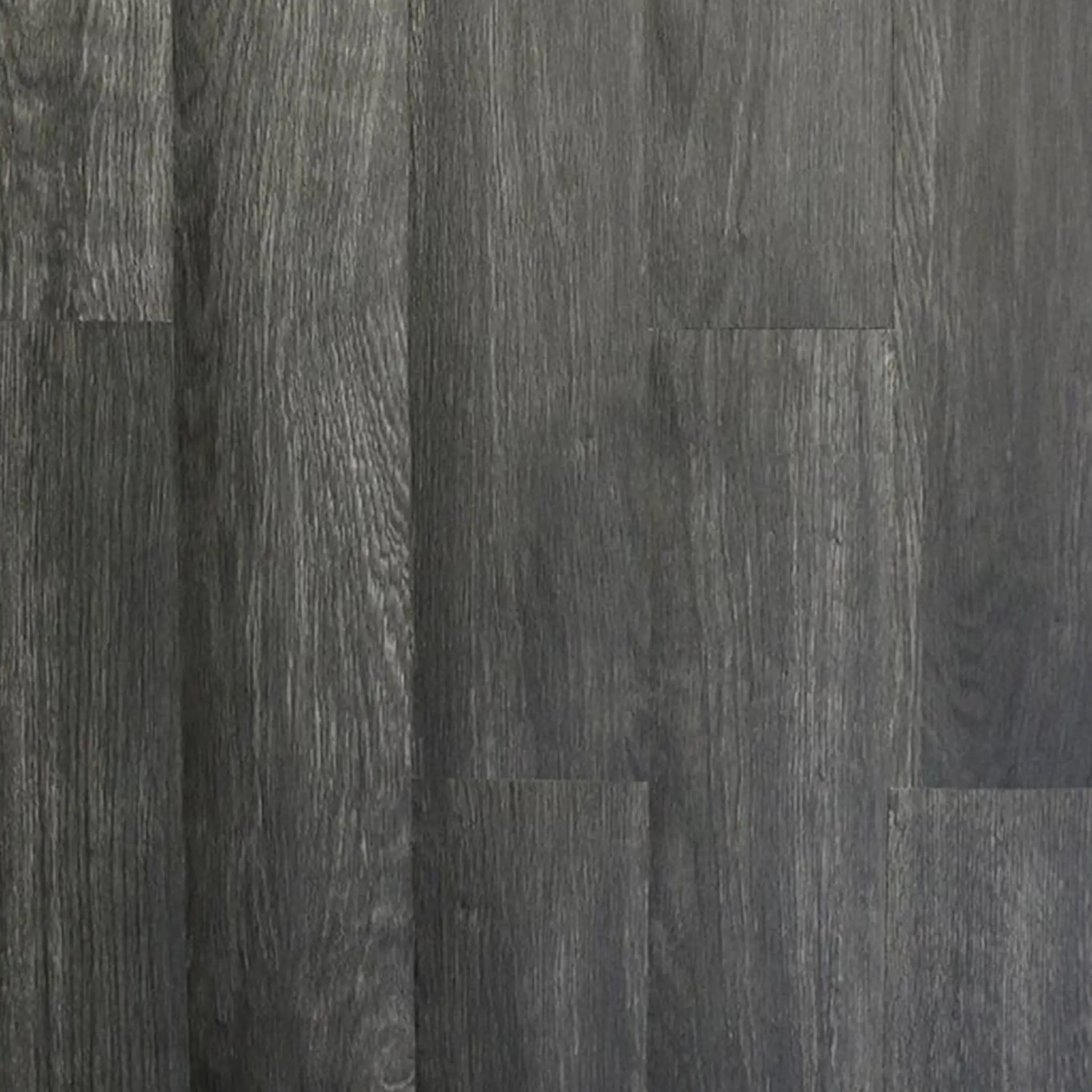 ECORE Heritage Motivate Vinyl Plank - 7mm PVT Performance Flooring by ECORE Athletic features dark gray planks with a subtle textured grain, smooth matte finish, and a modern, clean appearance.
