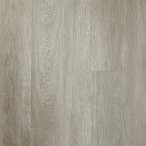 ECORE Heritage Motivate Vinyl Plank by ECORE Athletic features light gray, wood-look flooring with a smooth matte finish, subtle grain patterns, and realistic plank seams for a natural yet modern appearance.