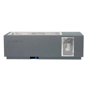 Gray BlueCube CoreChill 1 Mini Cold Plunge Tub with line-x coating which is commercial grade and handmade in America