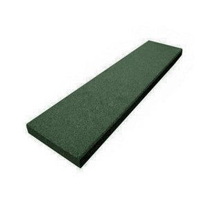 The ECORE Athletic Rubber Paver Square Edge, 10" wide, is a rectangular, flat green foam-like block with a smooth surface shown against a white background.