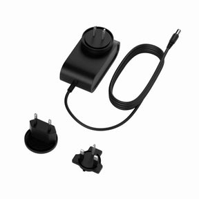 Percussion massage gun black charging cord with international plug adapters