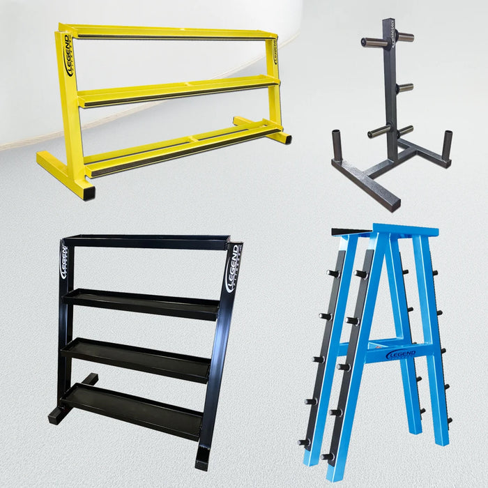 Sliding Weight Racks Legend Fitness 3327 Long 3-Tier Sliding Shelf Dumbbell Rack – Blue Sky ...