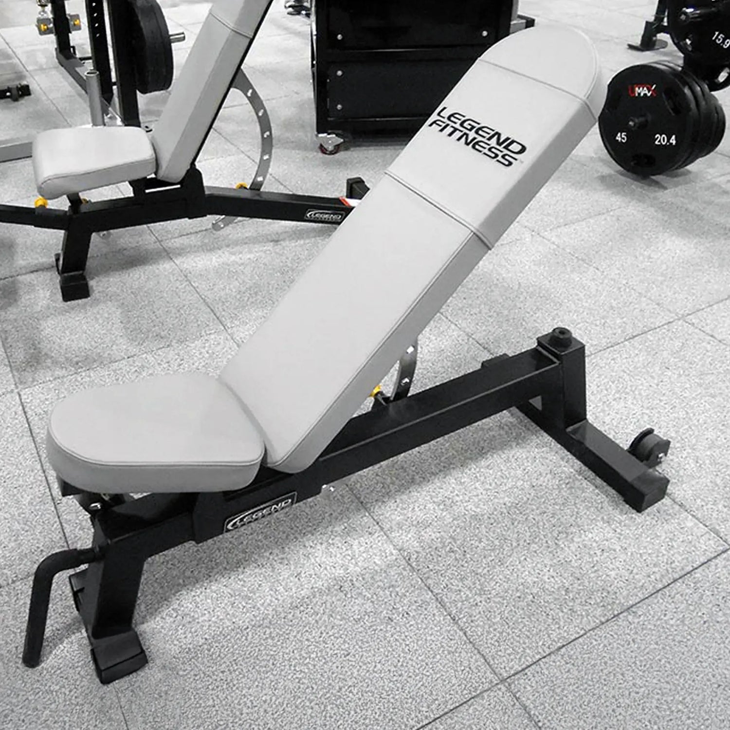 Legend Fitness weight bench in a gym setting