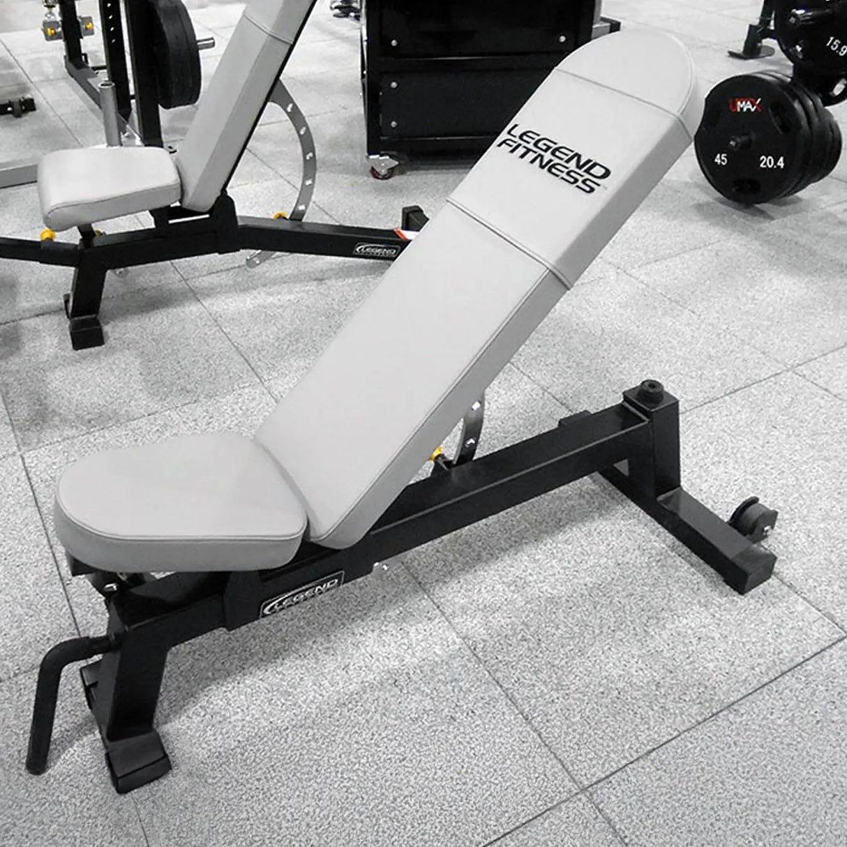 Legend Fitness weight bench in a gym setting