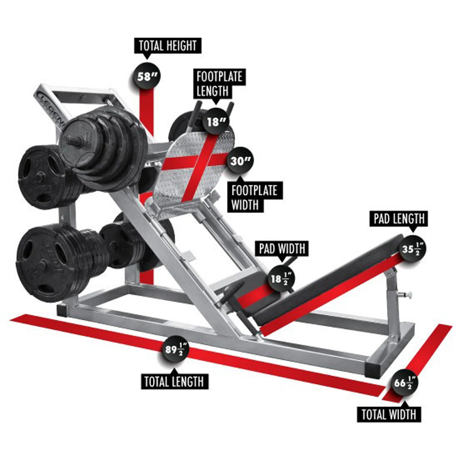Legend Fitness 3122 Angled Leg Press