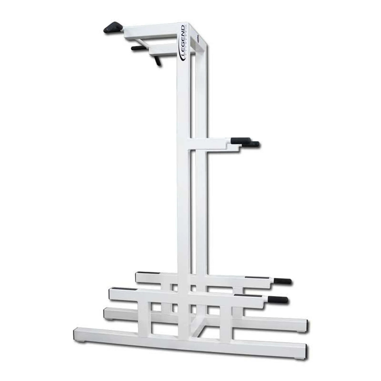 White pull-up bar stand on a white background