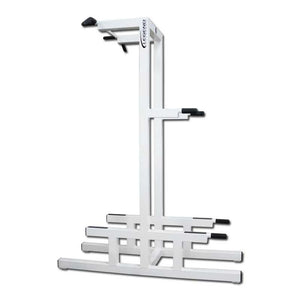 White pull-up bar stand on a white background