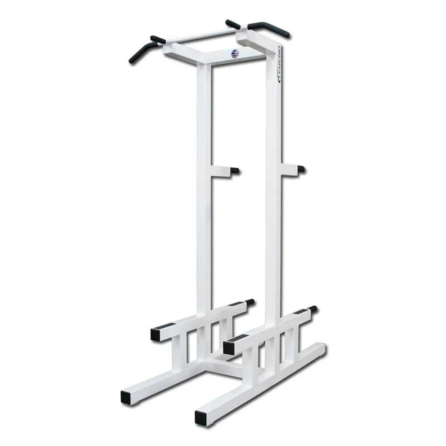 White pull-up bar stand on a white background