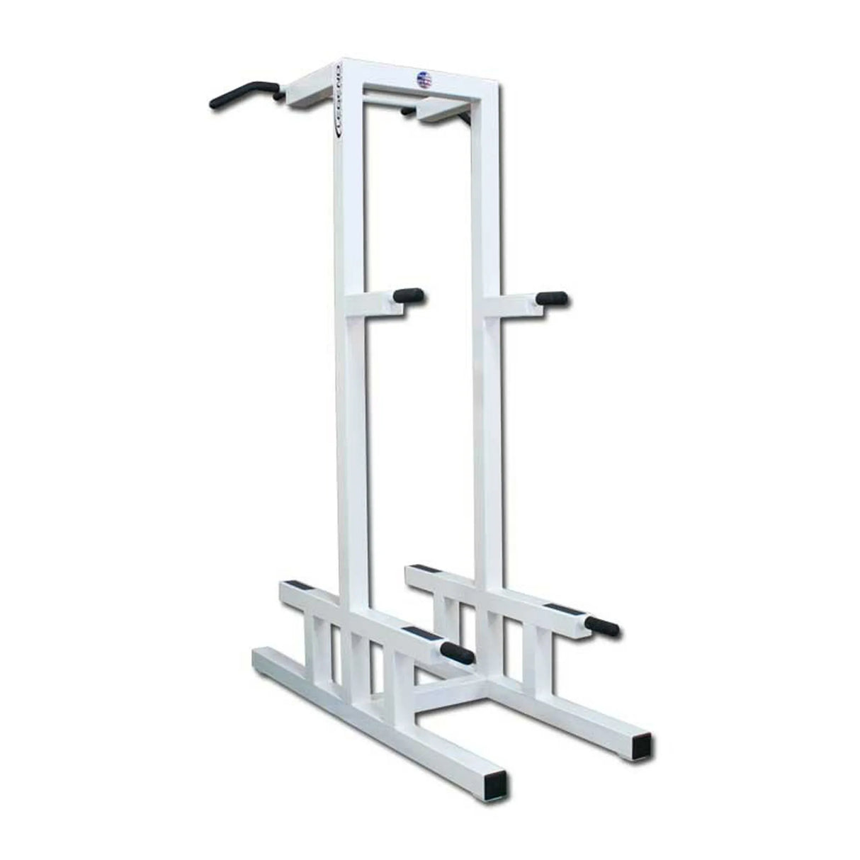 White pull-up bar stand on a white background