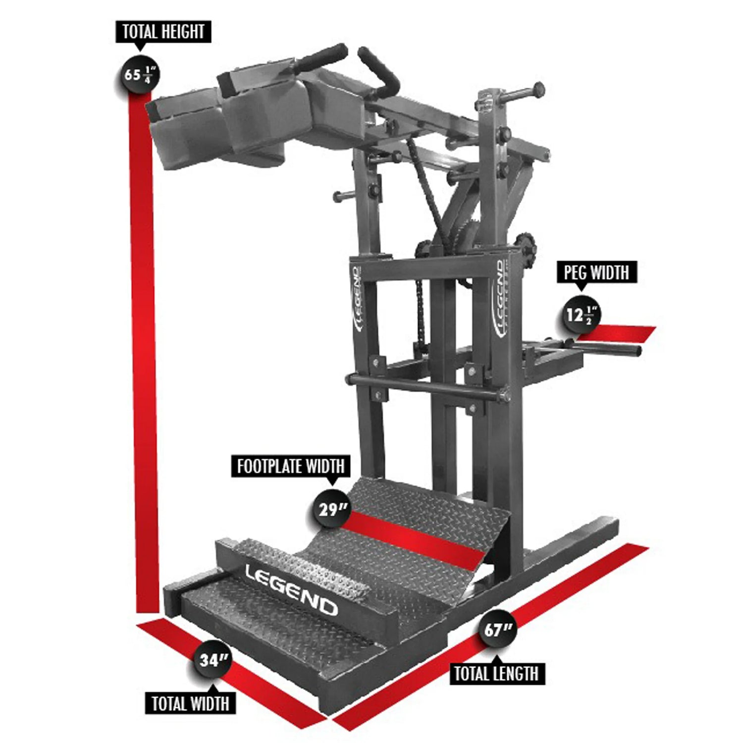 Legend Fitness 3129 Squat Machine with Calf Blaster