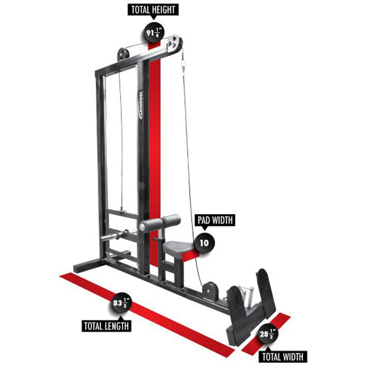 Legend Fitness 3136 Plate-Loaded Lat Pulldown / Low Row