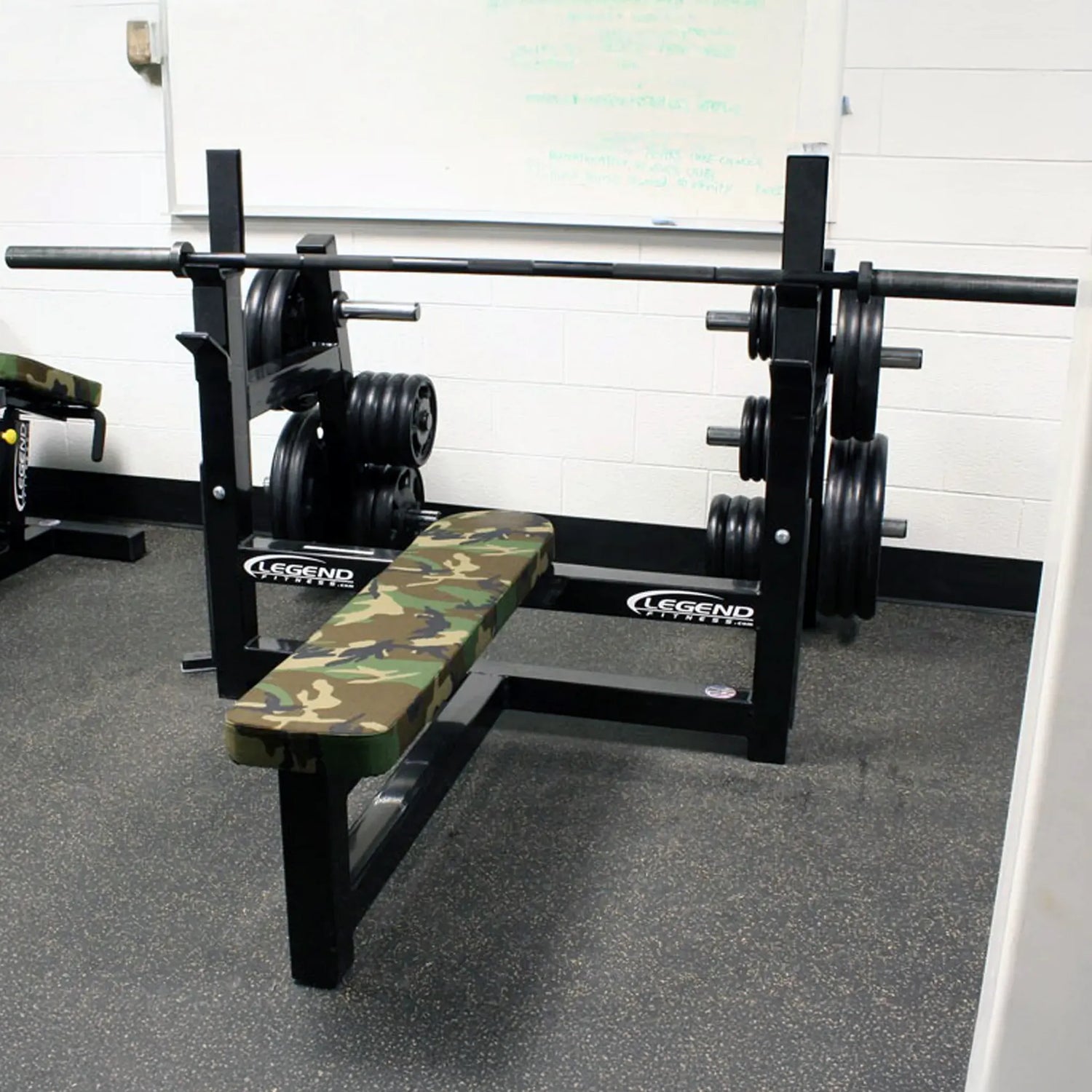 Legend Fitness 3150 Olympic Flat Bench with Plate-Storage