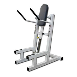 Gym machine with adjustable seat on a white background