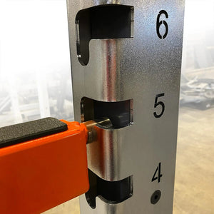 Metallic object with number markings on a blurred background