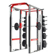 Legend power rack with weight plates on a white background