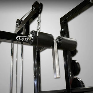 Gym equipment with 'LEGEND FITNESS' branding on a gray background