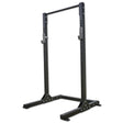 Black weightlifting quarter rack