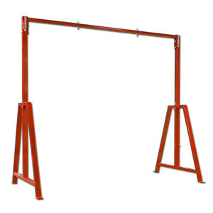 Red metal frame on a white background