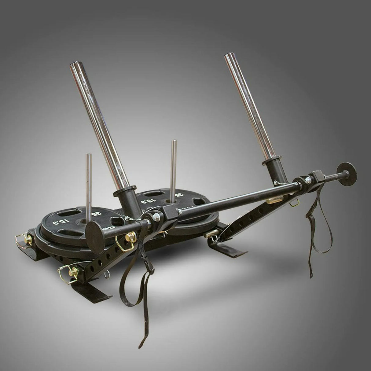 Legend Fitness Stealth Leg Press configured as a push-sled with weight plates on it