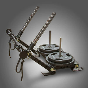 Legend Fitness Stealth Leg Press configured as a push-sled with weight plates on it