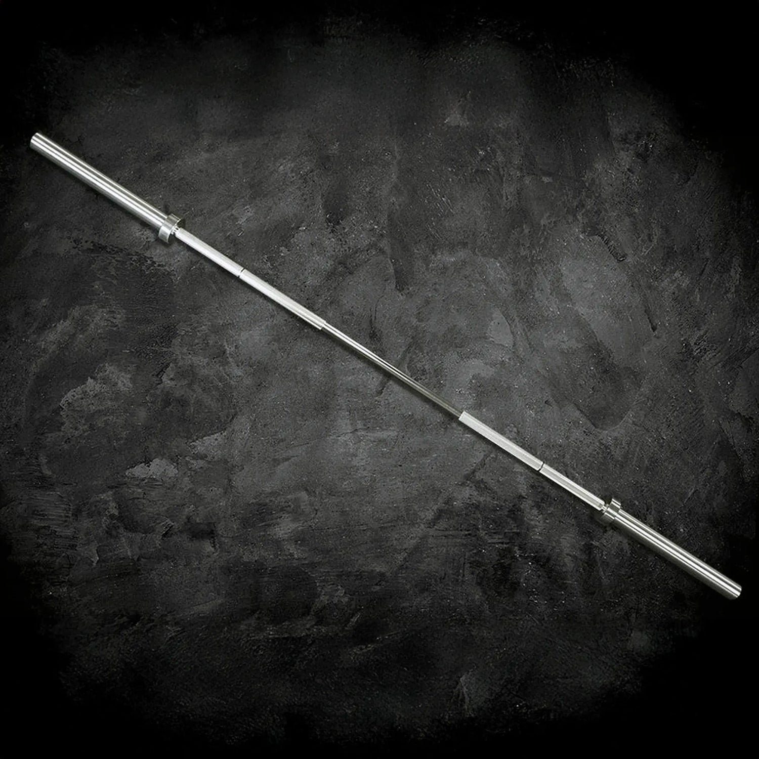 Metallic bar on a textured black background