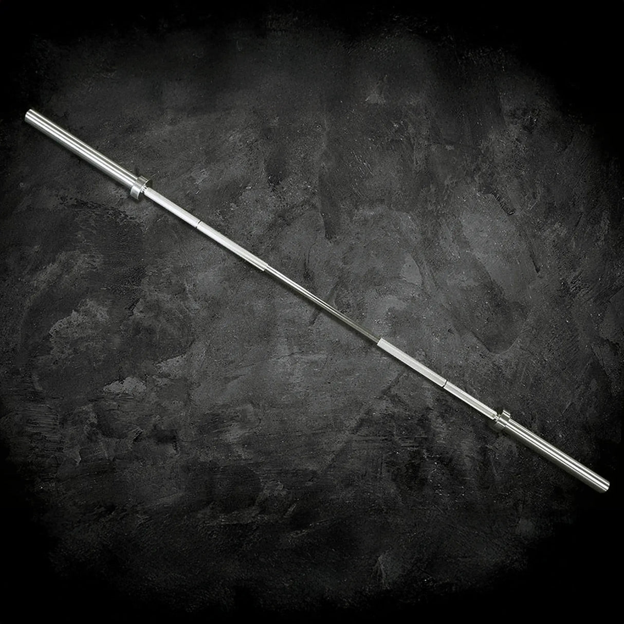 Metallic bar on a textured black background