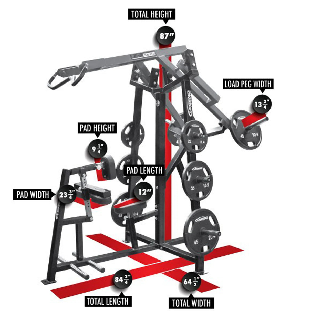 Legend Fitness LeverEDGE 6009 Unilateral Diverging High Row