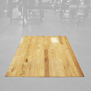 Wooden platform built into the floor