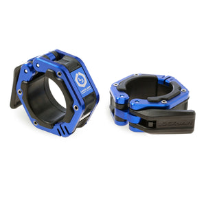 Lock-Jaw Flex Metal Barbell Collars with Magnets - Commercial Grade Barbell Clamps, Different Color Options including Black, Red, Blue, and Gray, 1 Year Commercial Warranty