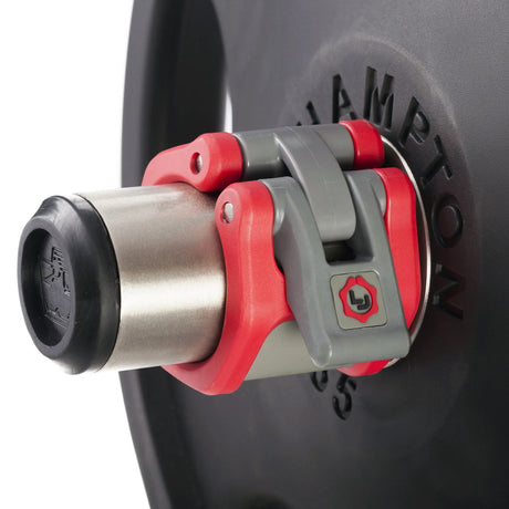 Lock-Jaw Hex Barbell Collars - Commercial Grade Barbell Clamps, Different Color Options including Blue, Green, Orange, Pink, Red, Black, Purple, Yellow, and Light Blue, 1 Year Commercial Warranty, Made for 2" Diameter Olympic Barbells
