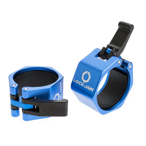 Lock-Jaw Metal Barbell Collars - Commercial Grade Barbell Clamps, Different Color Options including Red, Blue, and Gray, 1 Year Commercial Warranty, Fits Two Inch Barbell Diameter