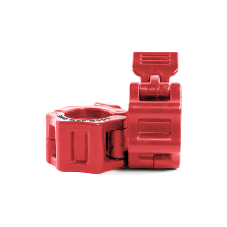 Two red 'Lock-Jaw One' clamps on a white background