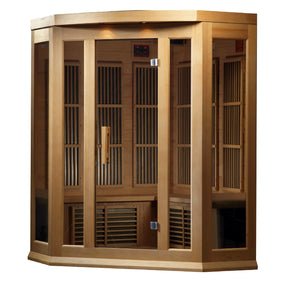 Light brown corner sauna