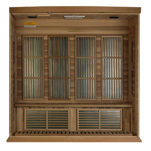 Maxxus Saunas FAR infrared Darlinghurst model sauna constructed from Canadian red cedar with a four person capacity