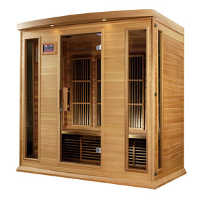 Maxxus Saunas FAR infrared Darlinghurst model sauna constructed from Canadian red cedar with a four person capacity