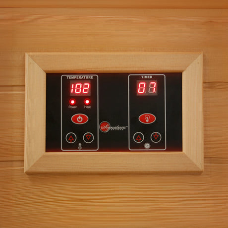LED display in sauna
