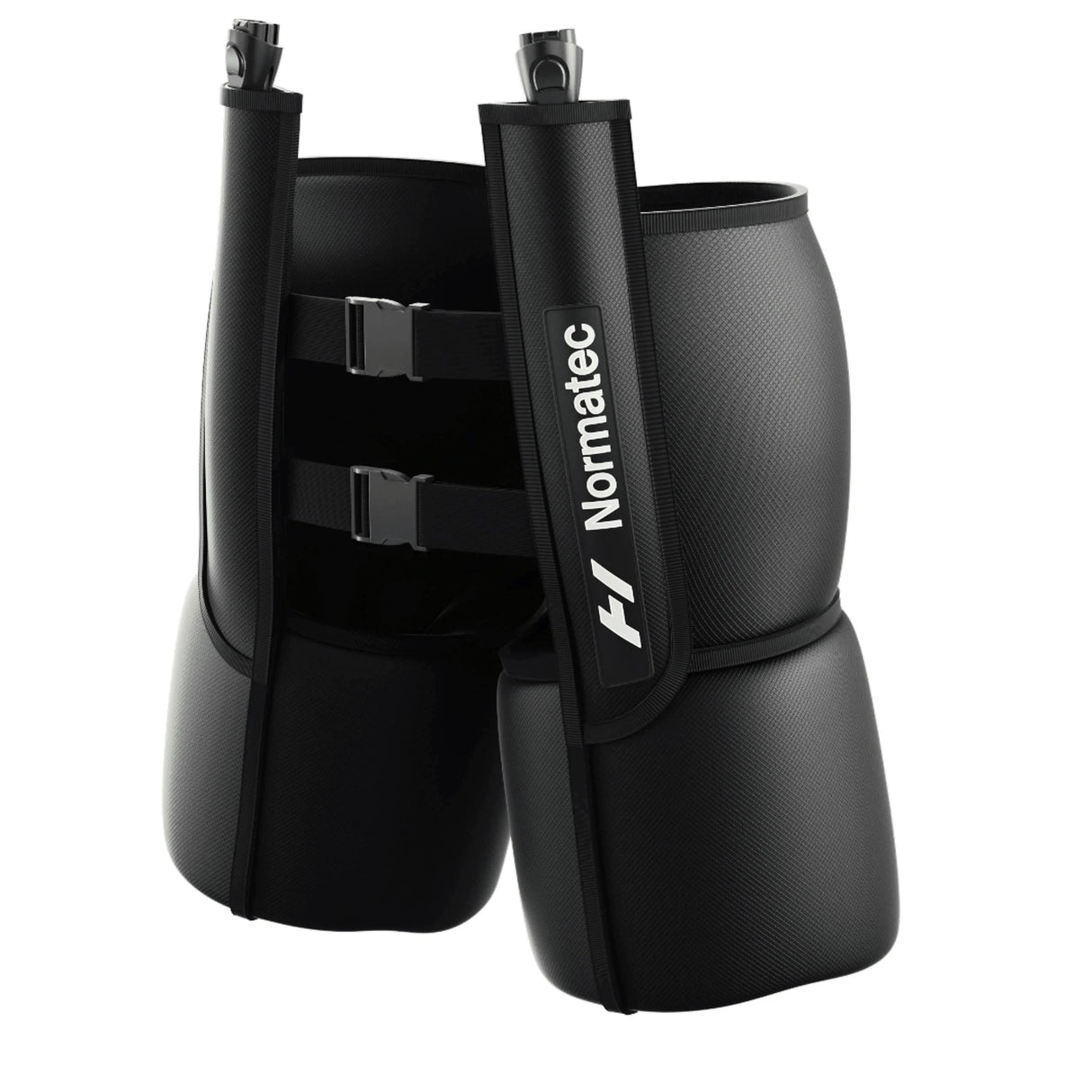 Inflatable compression shorts by Normatec built to relieve pain, increase circulation, and speed up recovery time from sports and other activities