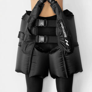 Inflatable compression shorts by Normatec built to relieve pain, increase circulation, and speed up recovery time from sports and other activities