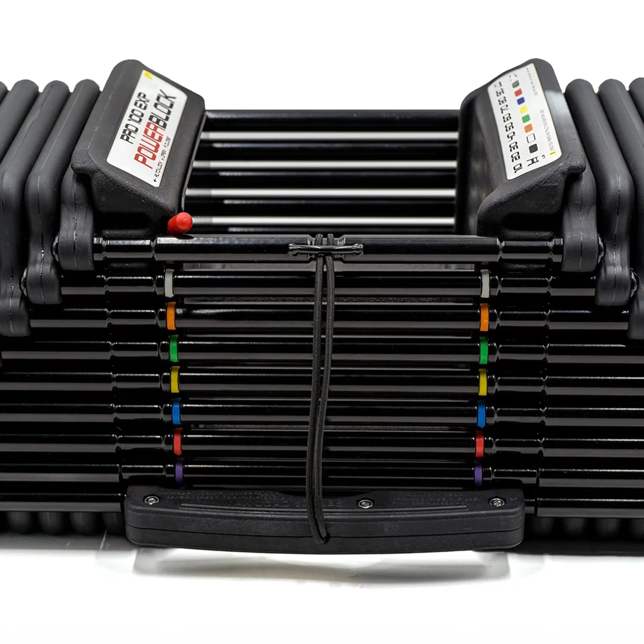 A PowerBlock Pro 100 dumbbell