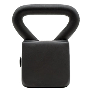 A PowerBlock Commercial Standard Adjustable Kettlebell with four weight options which include 18lb, 22lb, 26lb, and 35lb