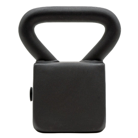 A PowerBlock Commercial Standard Adjustable Kettlebell with four weight options which include 18lb, 22lb, 26lb, and 35lb